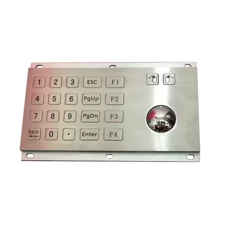 Industrial Stainless Steel Metal Numpad with Trackball